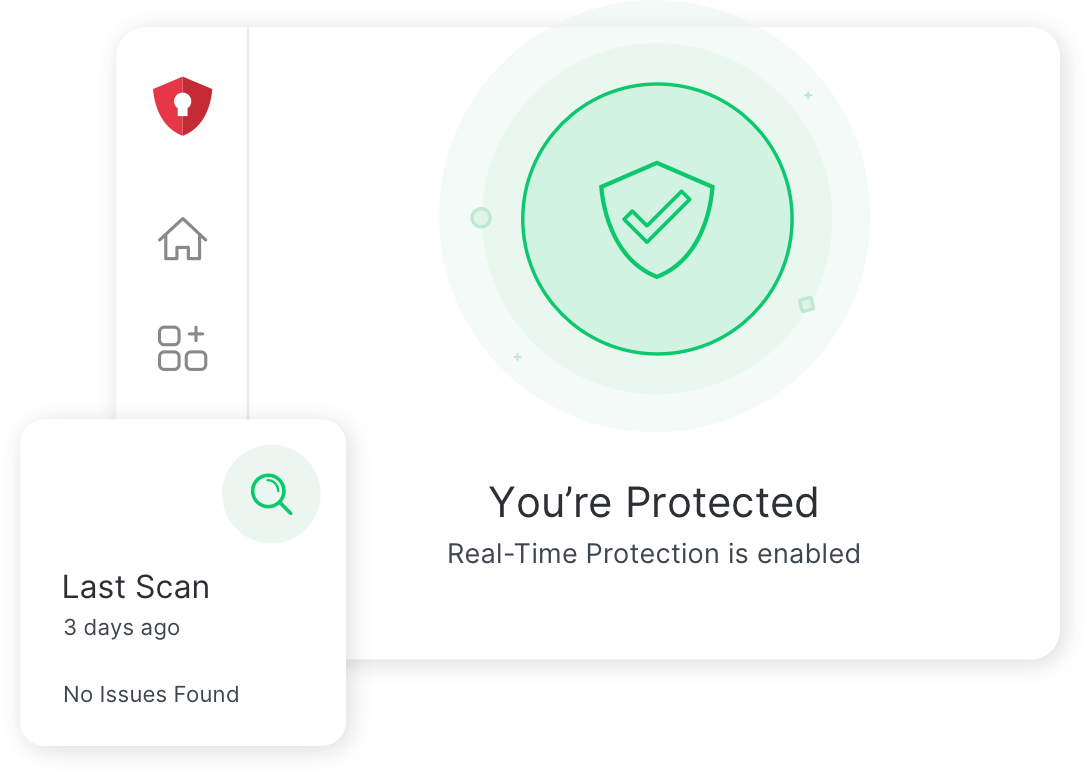Image showing an example of the TotalAV&trade; app interface